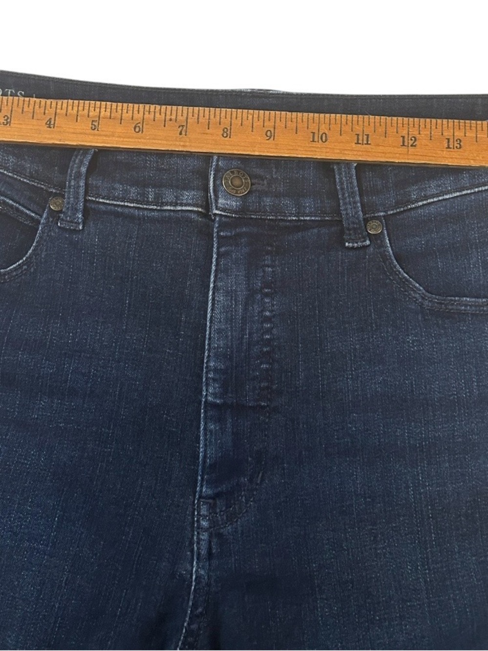 Talbots Flawless High Rise Straight Leg Jeans Size 12 Curvy Blue Stretch - Picture 2 of 7